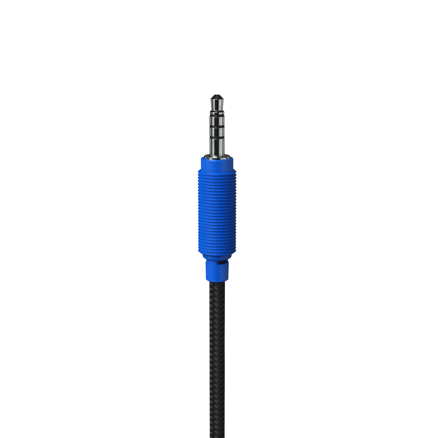 REVO Cables with Stealth Release™ technology - blue connector on a tough, braided fabric cable designed for REVO headphone and headset series.