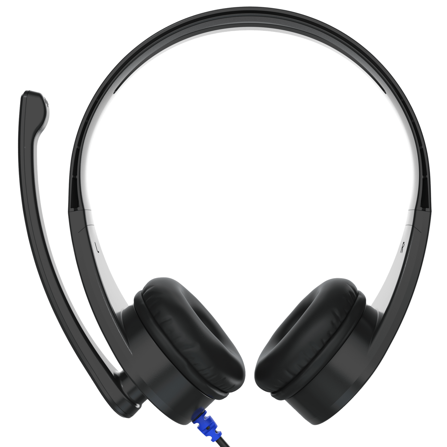 TWT Audio TW55 LITE Headset with noise-reducing microphone, durable polymer blend, flexible memory-hold headband, and chew-resistant braided fabric cable, ideal for educational settings.