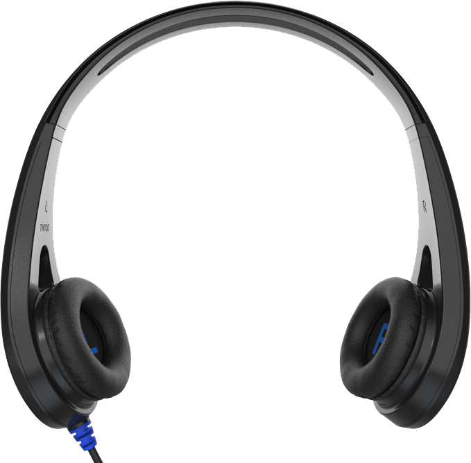 ERGO Headphones with ergonomically angled ear-cups, lightweight design, and optimized audio curve for exceptional sound and continuous comfort.
