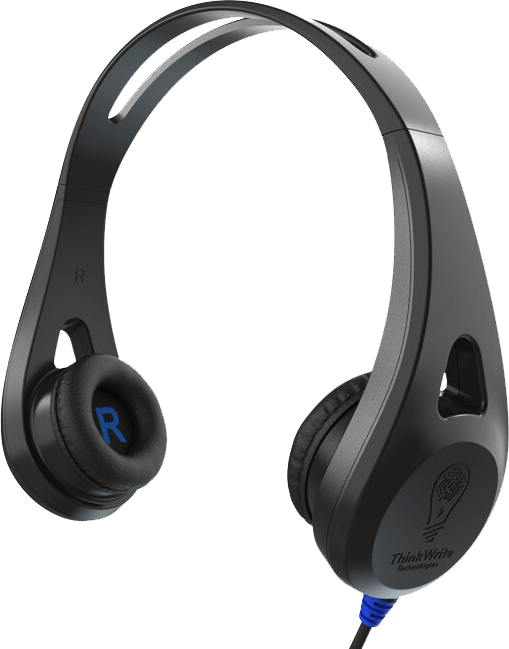 ERGO Headphones by ThinkWrite, featuring ergonomically angled ear-cups and lightweight construction for continuous comfort and exceptional sound quality.