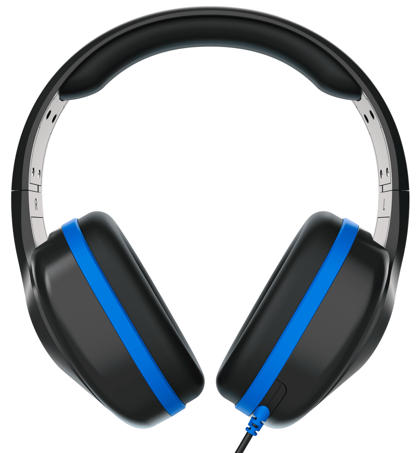 REVO Headphones TW300 with Stealth Release™, over-ear design featuring black and blue color scheme, thick luxurious ear cushions, custom-tuned 40mm drivers, and innovative ear cup swivel technology for superior sound quality and comfort.