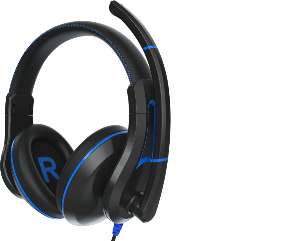 DURO Headsets by TWT Audio showcasing omni directional flip down microphone, "comfort-first" compression headband, optimized audio curve, ergonomically shaped ear cushions, and braided fabric cable for superior sound and comfort.
